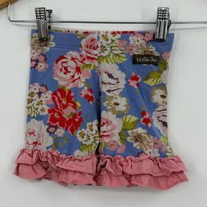 Matilda Jane Grasshopper Ruffle Shorties in Blue/Pink Floral | Size 4
